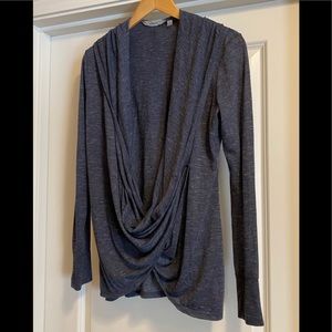 ATHLETA Cross Front Navy with White Flecks Hoodie